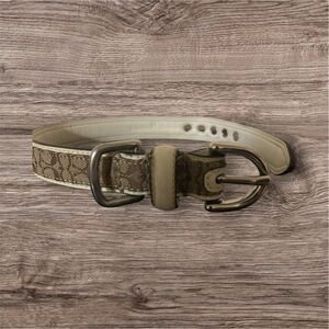 Coach Designer Brown Dog Collar Size Small